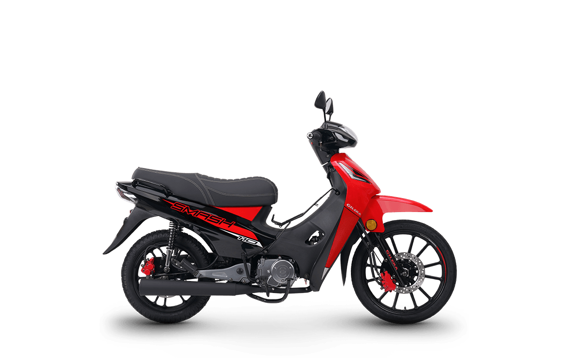 Gilera Smash 110 Full roja, vista lateral