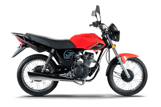 Zanella RX 150 LT roja, vista lateral